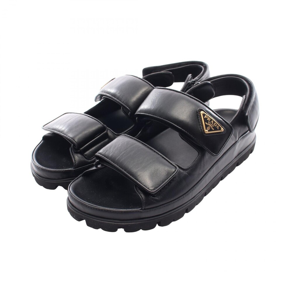 Prada Triangule Plate Logo Sandals Flat #350006P87B